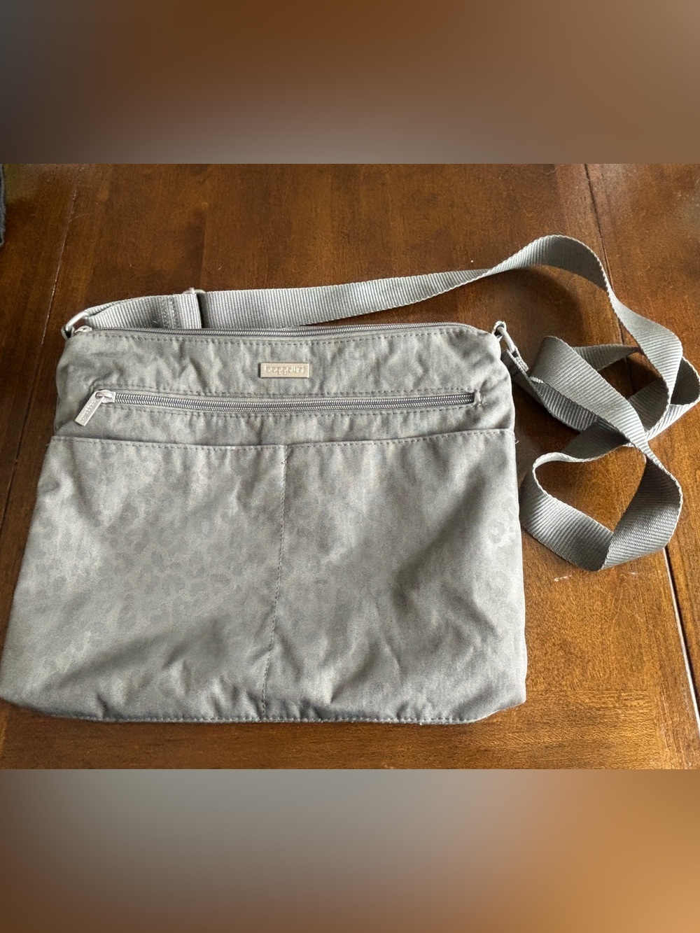 Light Gray Crossbody Messenger Bag by Baggallini